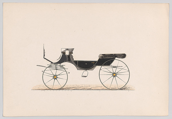 Anonymous, French, 19th century, Design for Vis-A-Vis Cabriolet Carriage