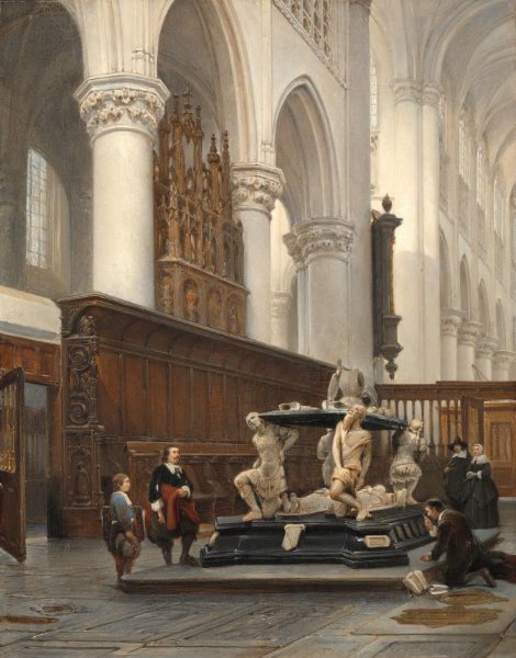 Johannes Bosboom, Het koor van de O.L.-Vrouwekerk in Breda met het graf van Engelbert II van Nassau