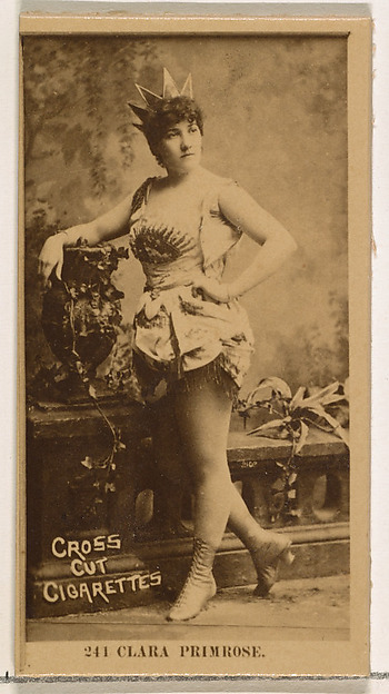W. Duke, Sons & Co., Card Number 241, Clara Primrose, from the Actors and Actresses series (N145-2) issued by Duke Sons & Co. to promote Cross Cut Cigarettes