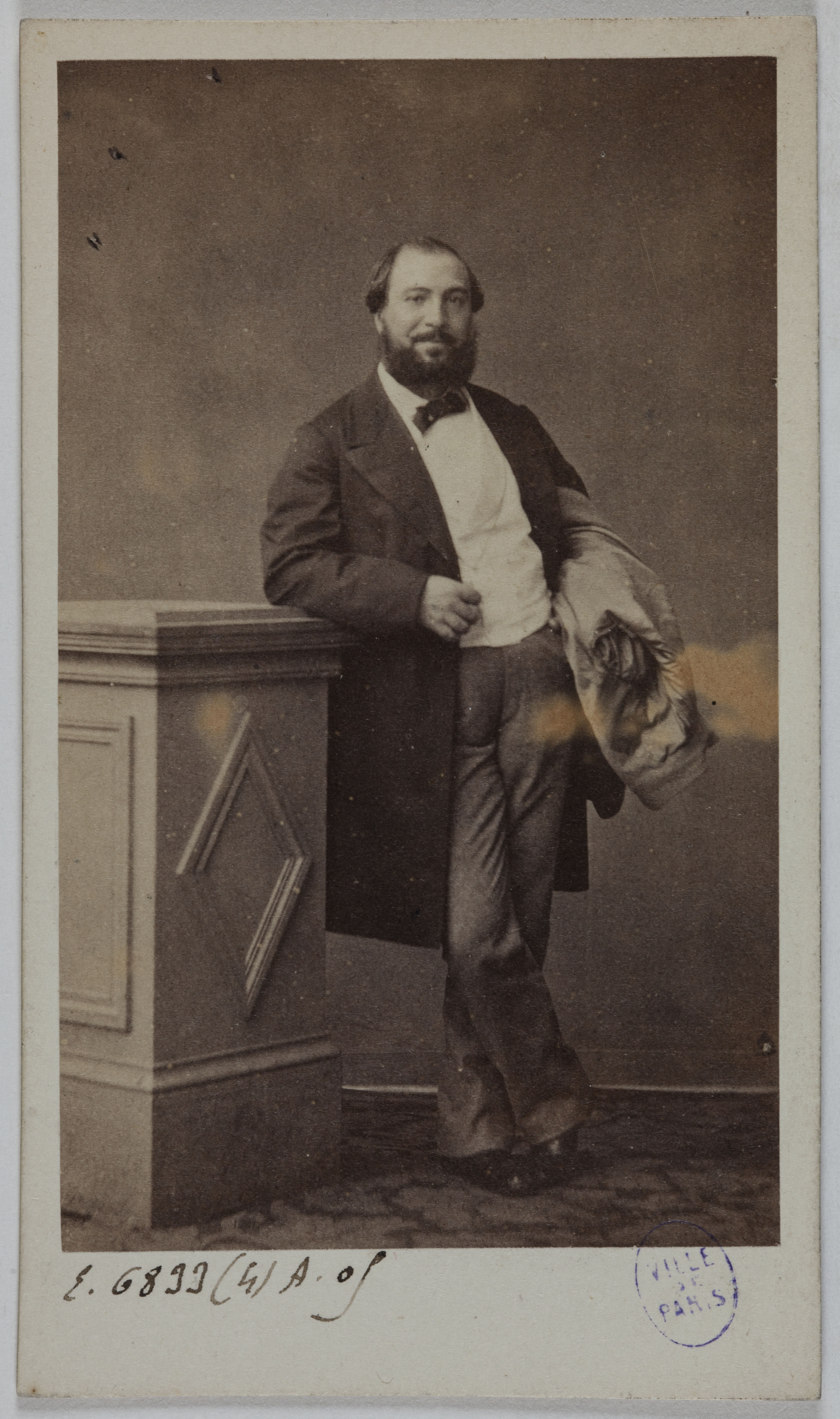Pierre Petit & Trinquart, Portrait de Joseph Barbot (Joseph Théodore Désiré Jules Barbot, dit) (1824-1896), (chanteur à l'Opéra Comique)