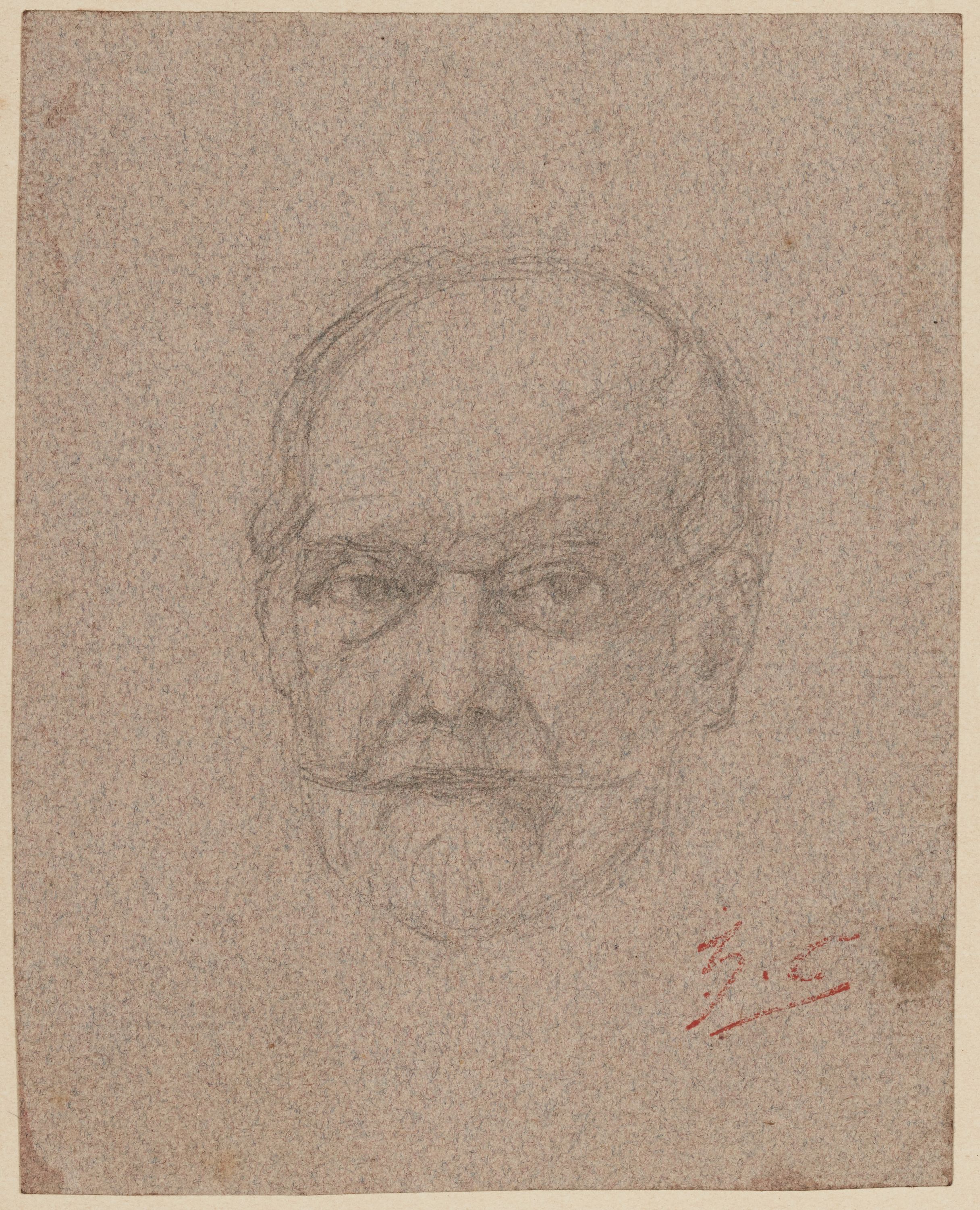 Henry Cros, Portrait d'homme barbu