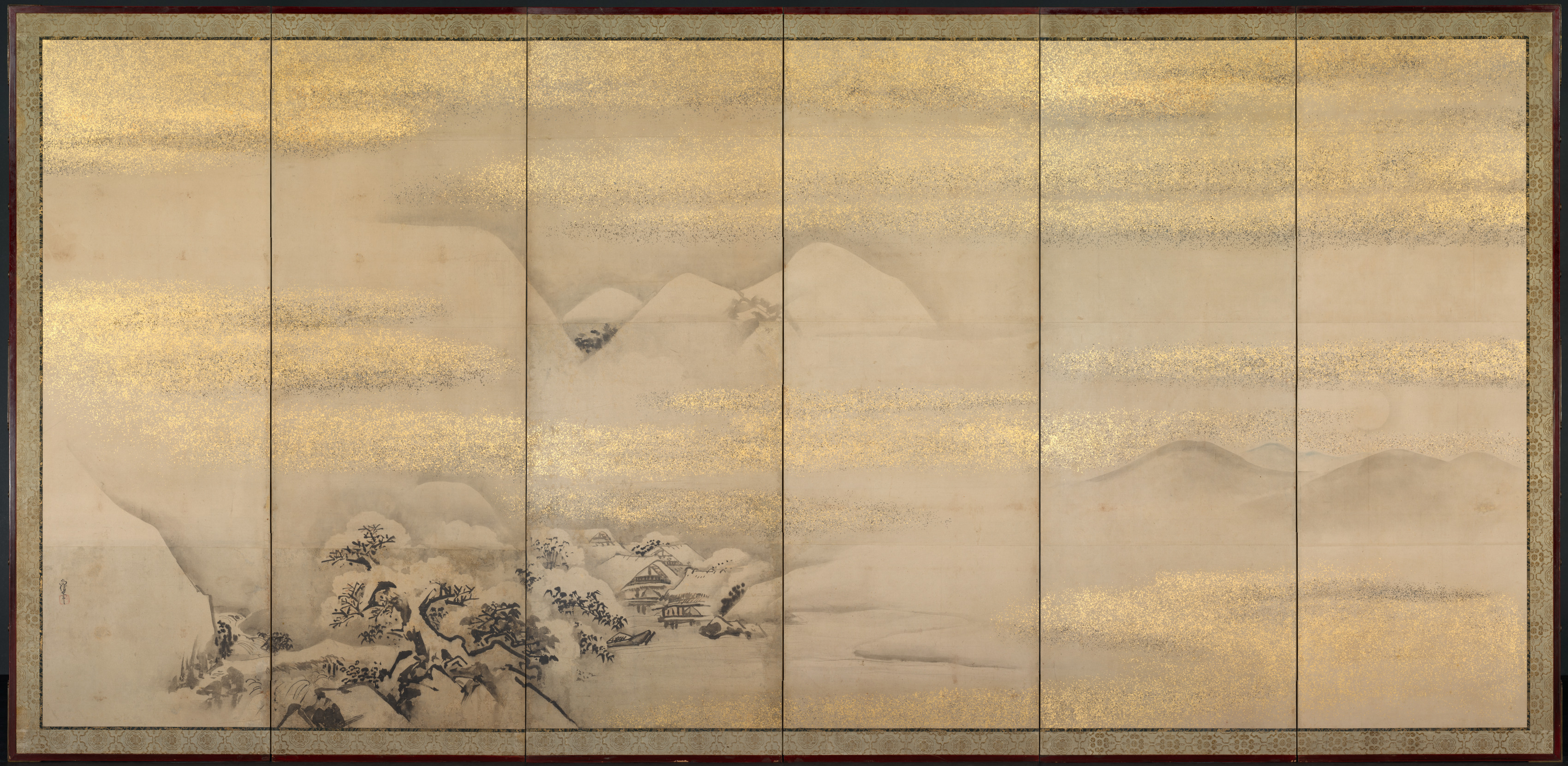 Kano Naonobu, Summer and Winter Landscapes (one of a pair)