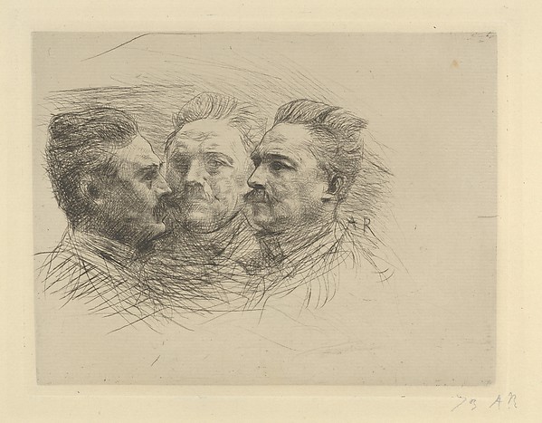 Auguste Rodin, Portrait of Henri Becque, from "L'Estampe Originale"