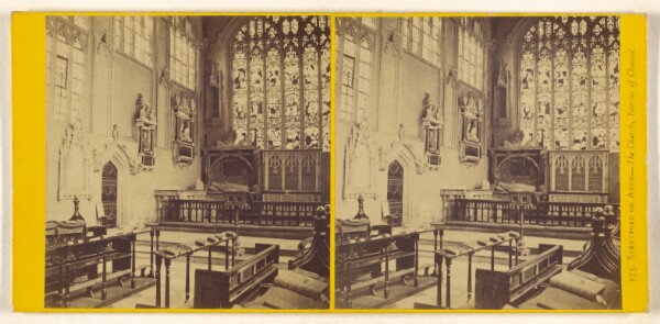 Unknown, Stratford On Avon - The Church, Interior of Chancel.