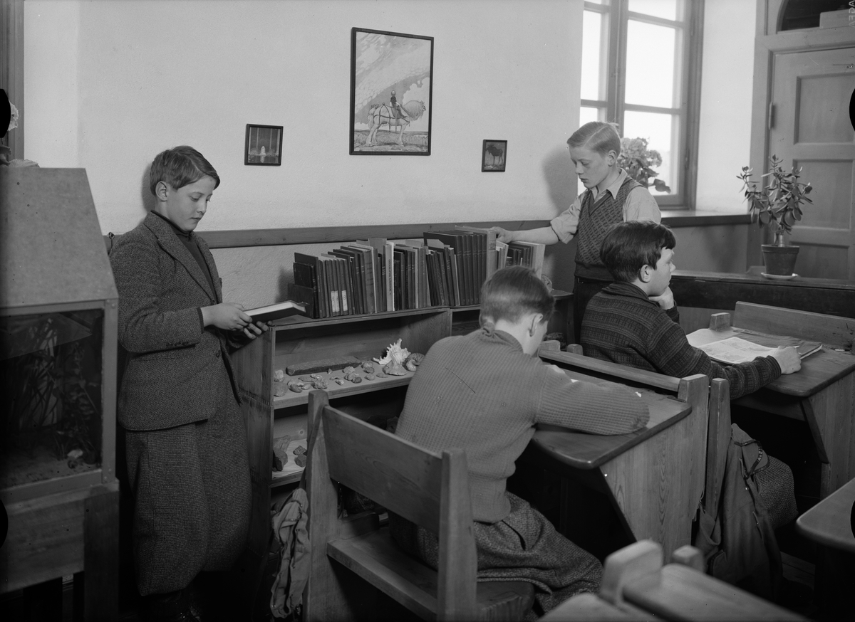 Paul Sandberg, Skolelever i Vaksalaskolan, Fålhagen, Uppsala 1936