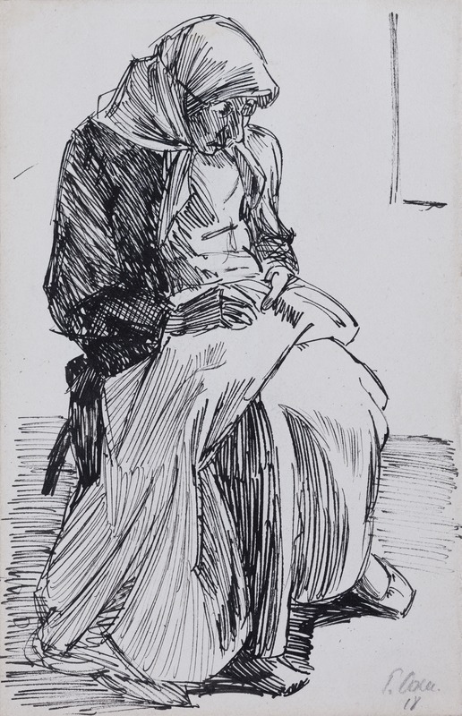 Peet (autor) Aren, sewing woman