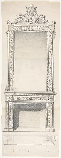 Anonymous, British, 19th century, Chimneypiece Design with Mirror