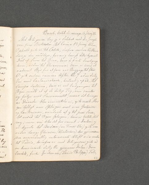 Johan Thomas Lundbye, Rejsedagbog. Basel