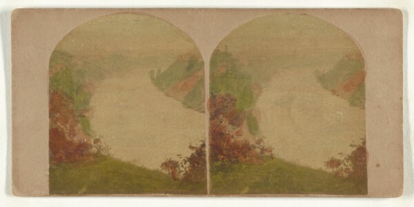 New York Stereoscopic Company, Niagara Falls. Niagara River and Suspension Bridge, taken from near the Whirlpool.