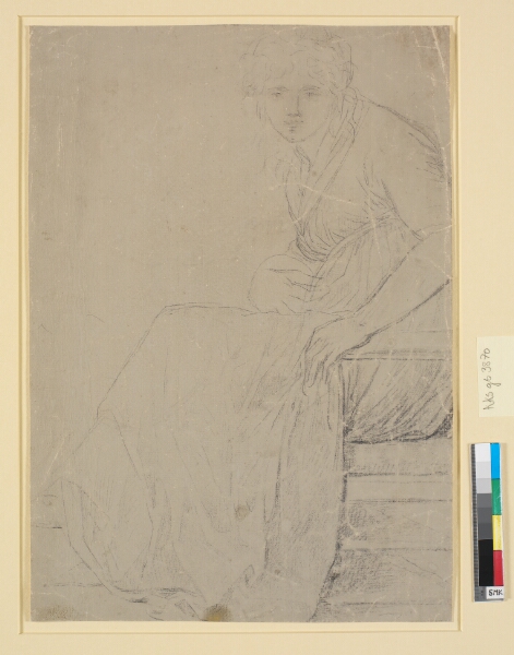 Nicolai Abildgaard, Profilbillede i hel figur, hovedet dog en face, af kunstnerens anden hustru, som frugtsommelig