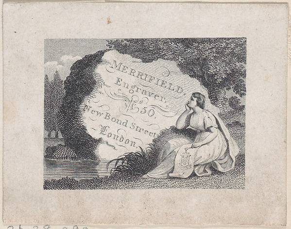 Anonymous, British, 19th century, Trade Card for Merrifield, Engraver
