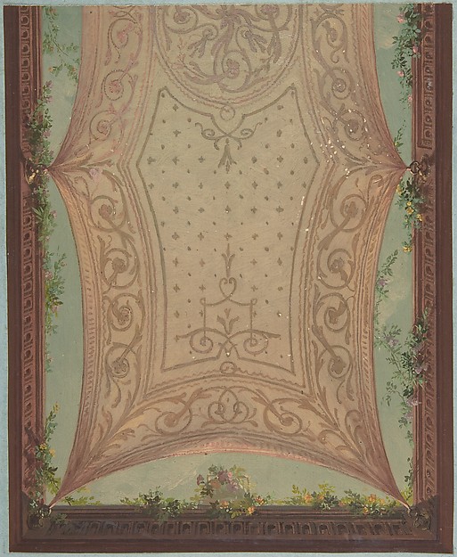Jules-Edmond-Charles Lachaise, Design for Gallery Ceiling, Hôtel Cottier