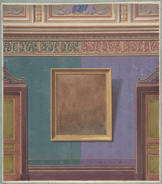 Jules-Edmond-Charles Lachaise, Design for Elevation of the Duchess of Newcastle's Bedroom, Hôtel Hope