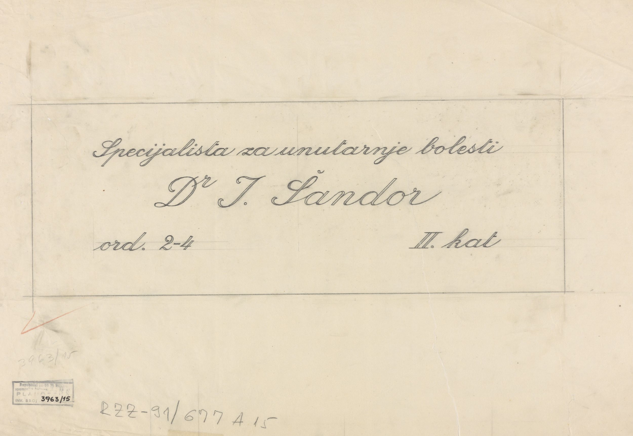 Viktor Kovačić, Natpis J. Šandor