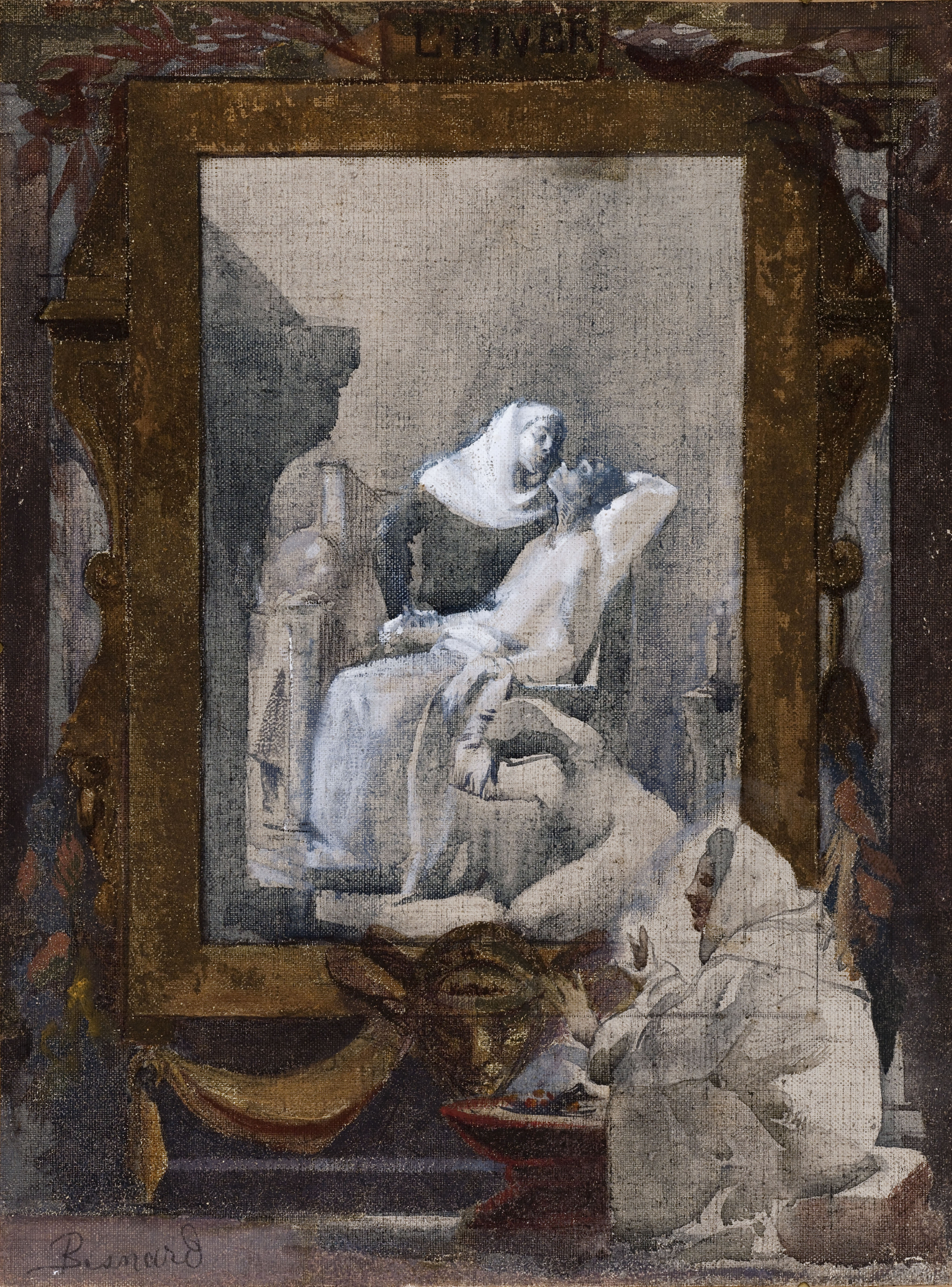 Albert Besnard, Esquisse pour la salle des mariages de la mairie du 19ème arrondissement de la Ville de Paris : L'Hiver