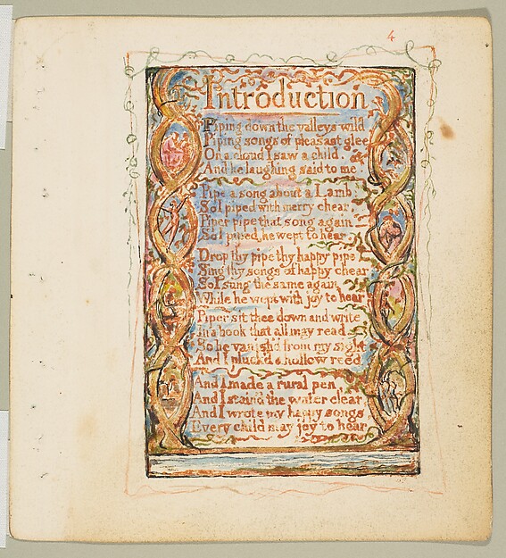 William Blake, Songs of Innocence: Introduction