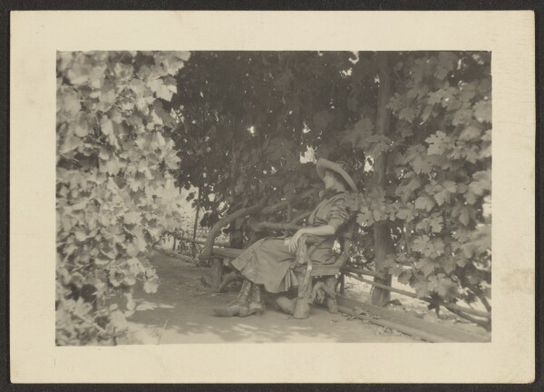 Louis Fleckenstein, [Woman on Bench]