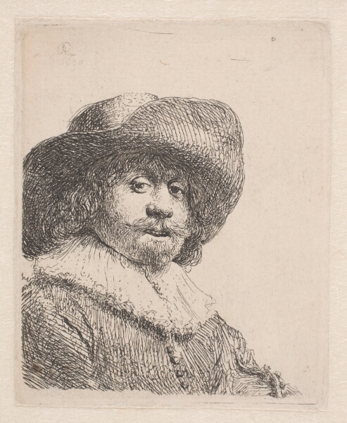 Rembrandt van Rijn, Portræt af en mand med bredskygget hat