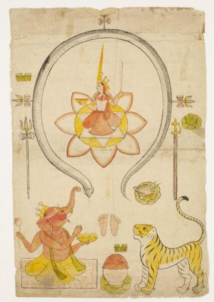 Unknown, Durga and Ganesh