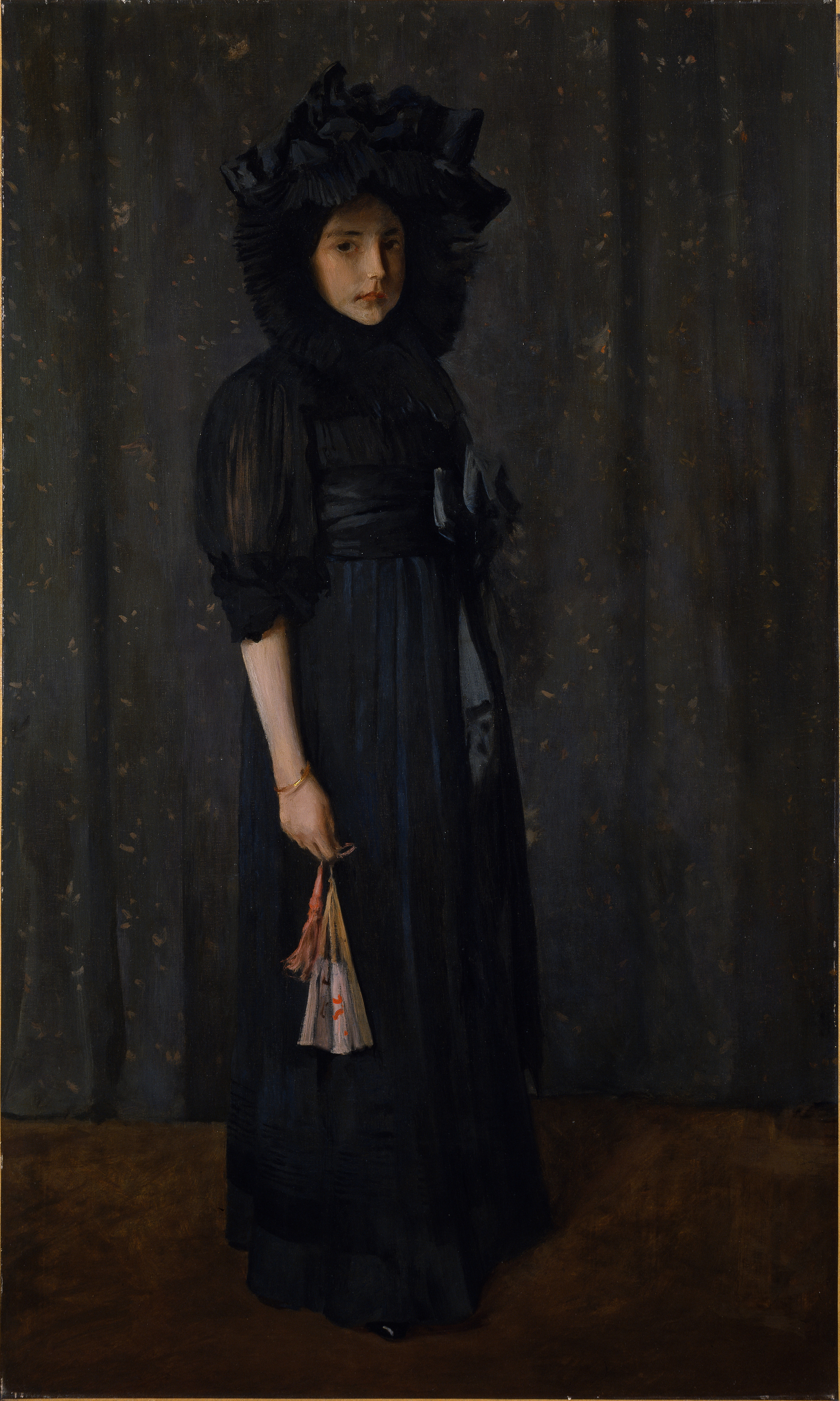 William Merritt Chase, Artist's Daughter in Mother's Dress (Young Girl in Black)