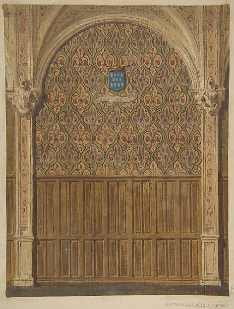 Jules-Edmond-Charles Lachaise, Design for wall decoration in a gallery of the Chateau de Lude, Sarthe