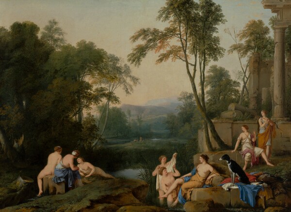 Laurent de La Hyre, Diana and Her Nymphs in a Landscape