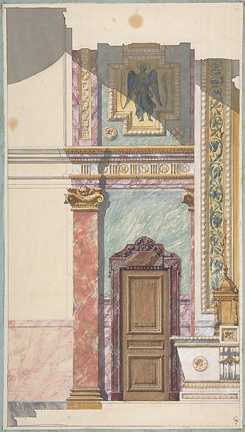 Jules-Edmond-Charles Lachaise, Side View of Design for Altar