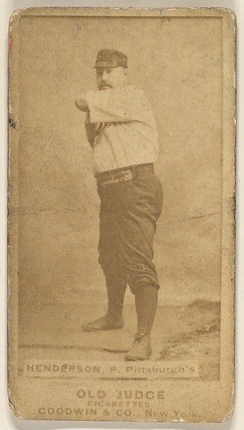 Goodwin & Company, James Harding "Hardie" Henderson, Pitcher, Pittsburgh, from the Old Judge series (N172) for Old Judge Cigarettes