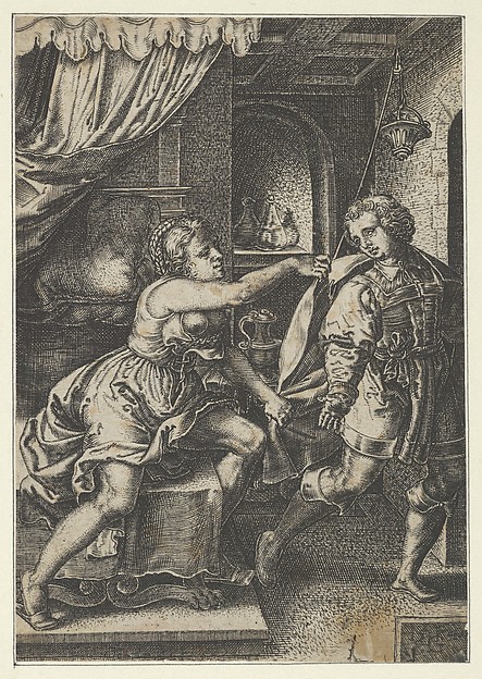 Georg Pencz, Reverse Copy of Joseph and Potiphar's Wife, from The Story of Joseph