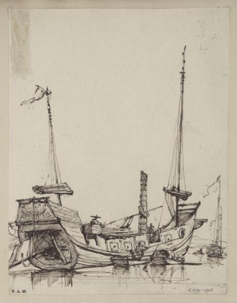 George Chinnery, A junk undergoing repairs