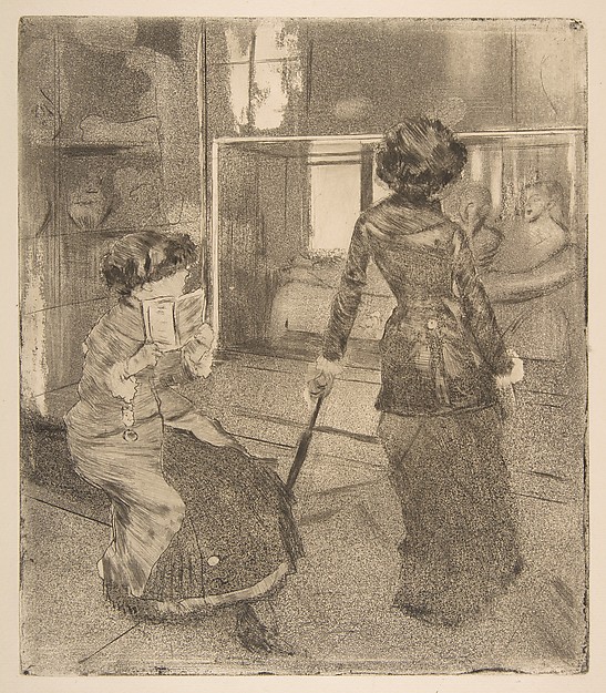 Edgar Degas, Mary Cassatt at the Louvre: The Etruscan Gallery