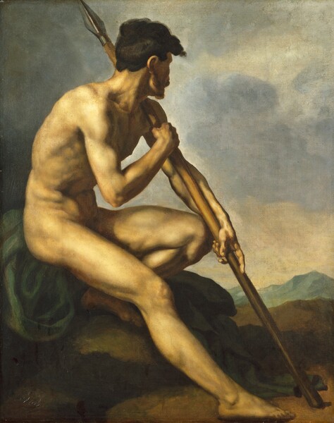 Théodore Gericault, Nude Warrior with a Spear