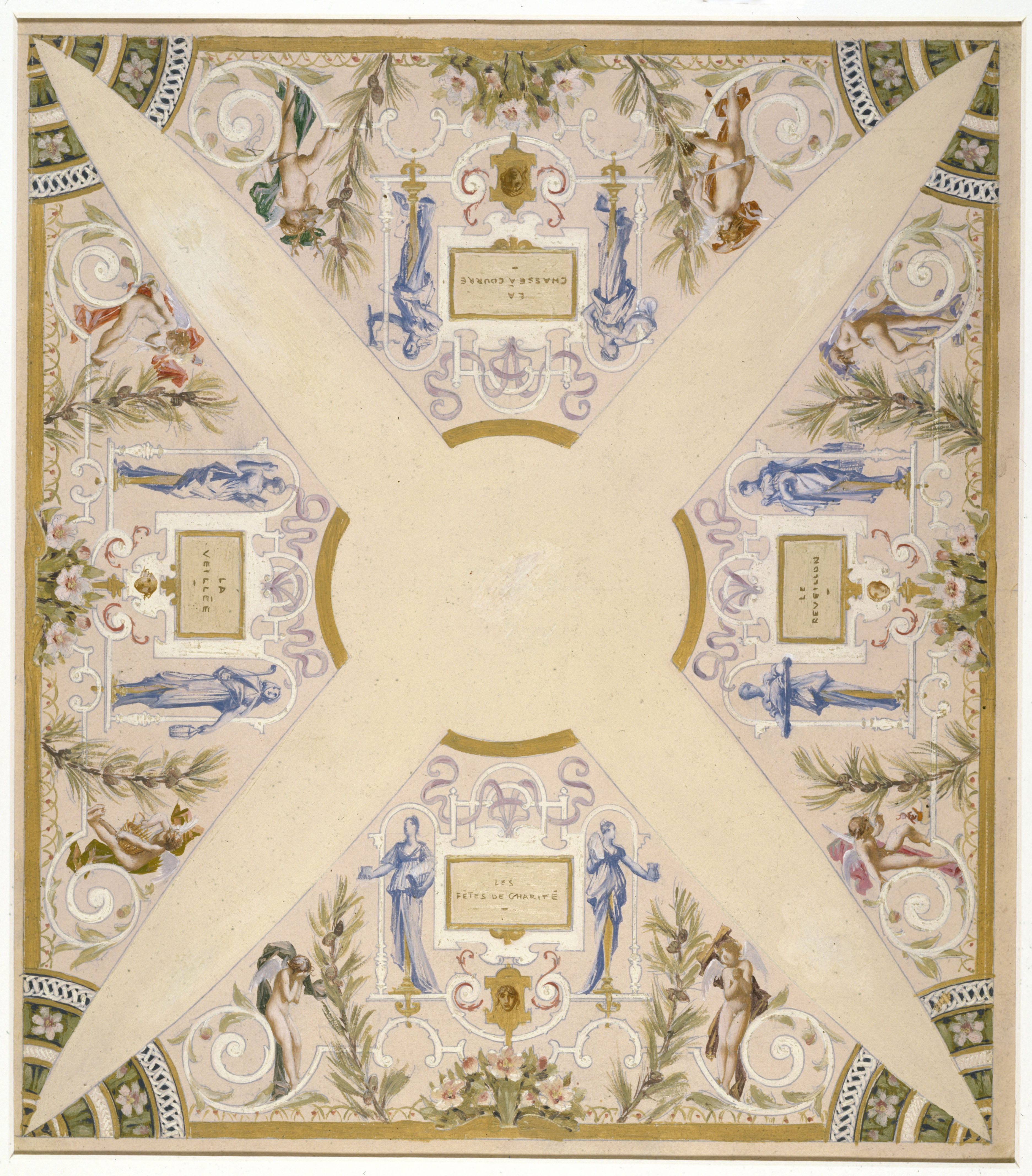 Luc-Olivier Merson, Esquisse pour l'escalier des fêtes de l'Hôtel de Ville de Paris : Décembre