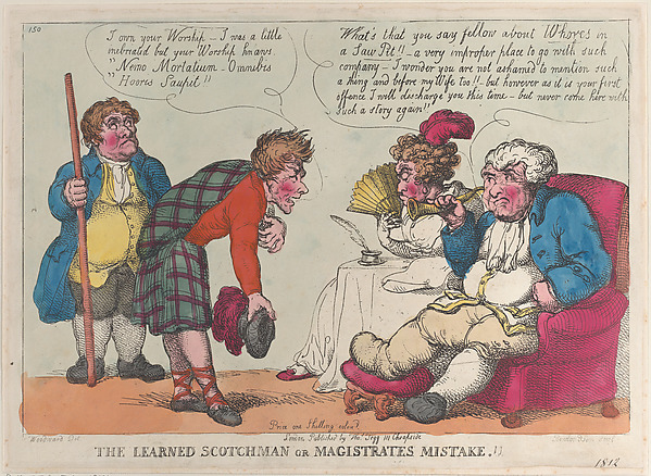 Thomas Rowlandson, The Learned Scotchman or Magistrates Mistake.!!
