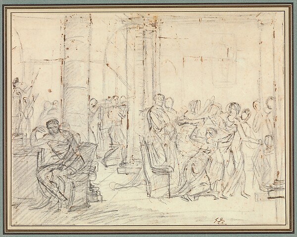 Jacques Louis David, Study for The Lictors Bringing Brutus the Bodies of his Sons
