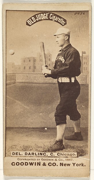 Goodwin & Company, Dell Darling, Catcher, Chicago, from the Old Judge series (N172) for Old Judge Cigarettes