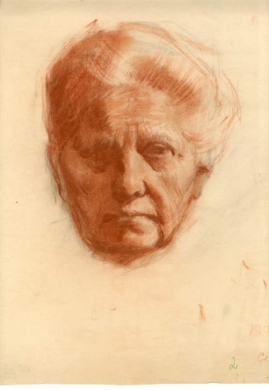 Erna (autor) Kreischmann, Drawing. Portrait of a woman