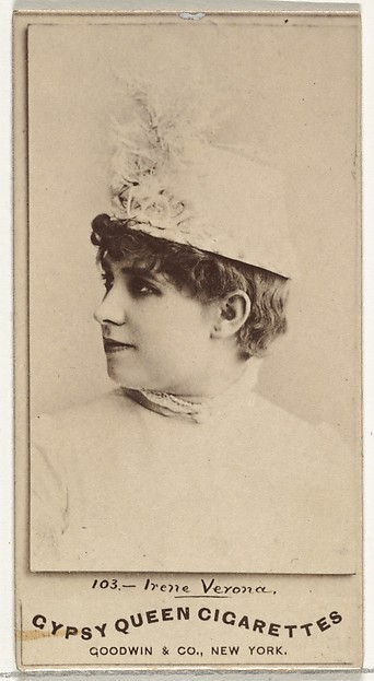 Goodwin & Company, Irene Verona, from the Actors and Actresses series (N171) for Gypsy Queen Cigarettes