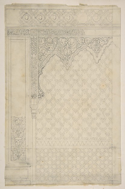 Jules-Edmond-Charles Lachaise, Design for the decoration of a wall in Islamic motifs