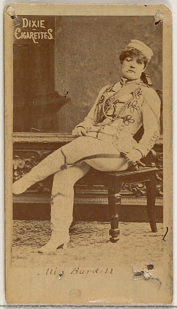 Allen & Ginter, Miss Bardell, from the Actors and Actresses series (N45, Type 7) for Dixie Cigarettes