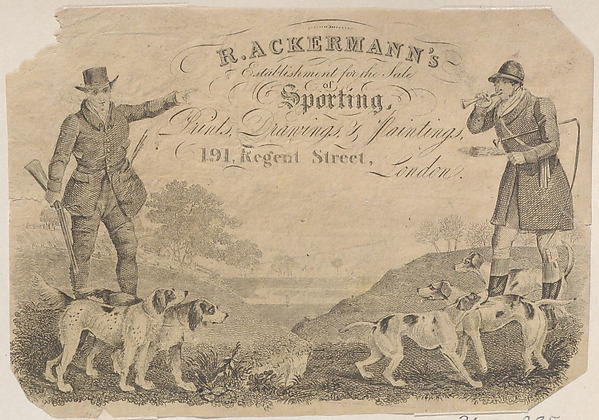 Anonymous, British, 19th century, Trade Card for R. Ackermann, Printseller and Art Dealer