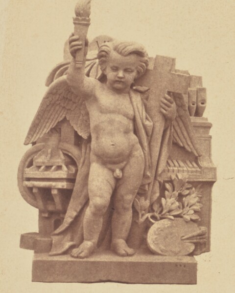 Édouard Baldus, ["La Civilisation", Sculpture by Célestin Anatole Calmels, Decoration of the Louvre, Paris]