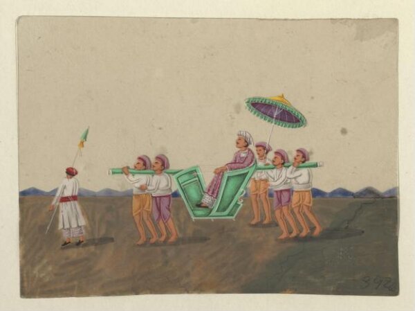 Unknown, One of eight paintings illustrating modes of transport.