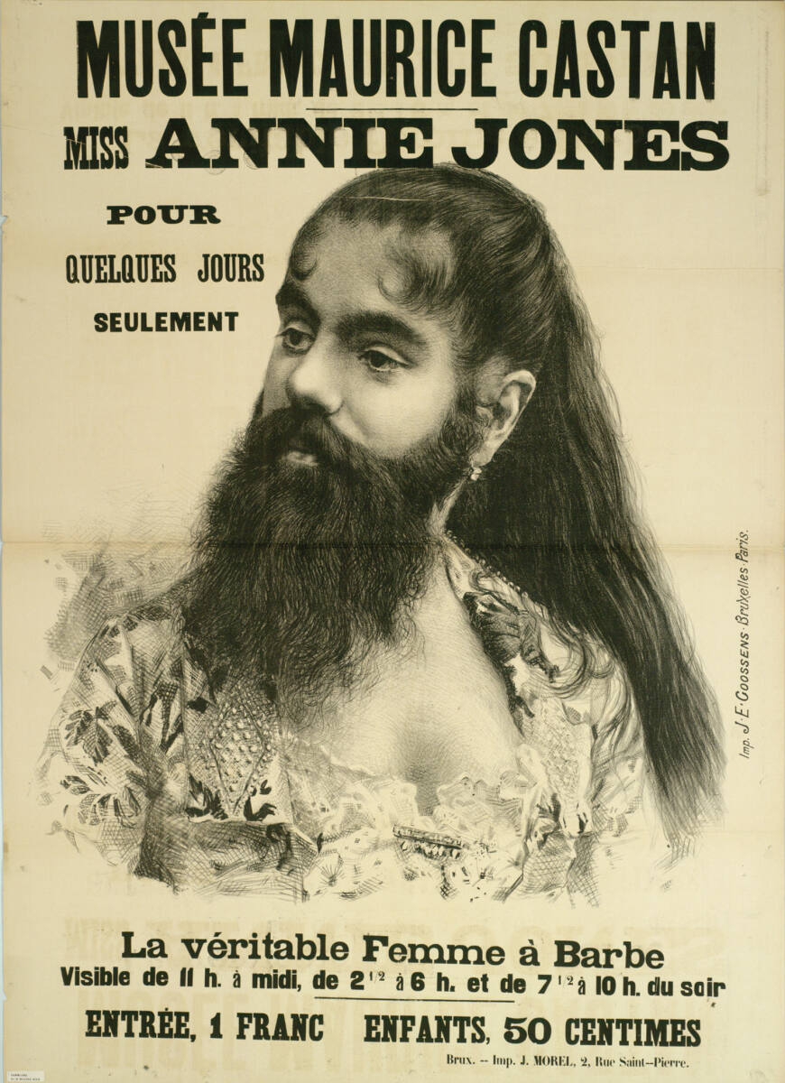 Anonym, MUSÉE MAURICE CASTAN; MISS ANNIE JONES; La véritable Femme à Barbe