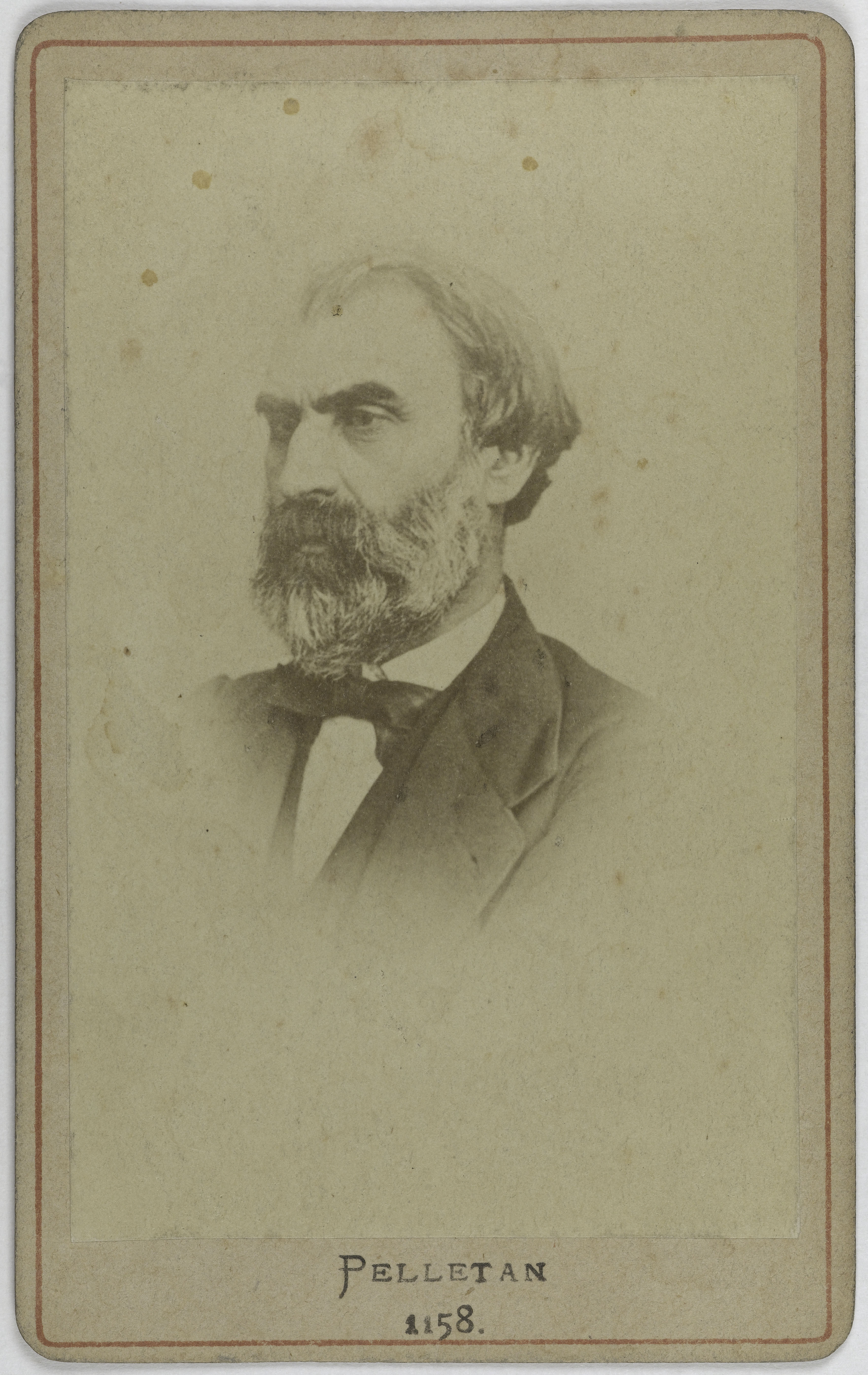 Anonyme, Portrait de Pelletan Eugène, (1813-1884), (écrivain, sénateur, homme politique, membre du gouvernement en 1870)