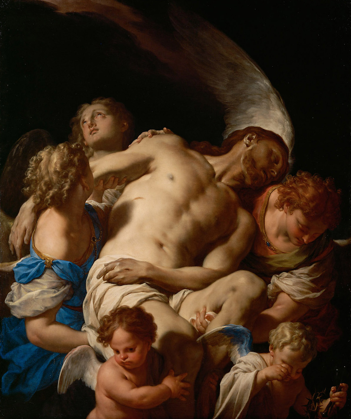 Francesco Trevisani, Body of Christ, held by angels