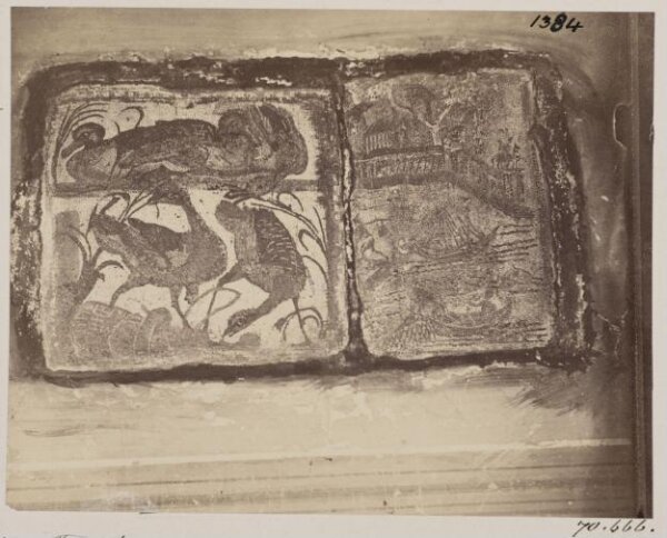 Parker, John Henry, Mosaics. - Two Tombstones from the Catacomb of S. Calixtus, now in the Sacristy of the Church of S. Maria in Trastevere