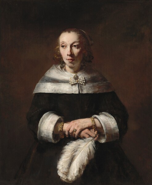 Rembrandt van Rijn, Portrait of a Lady with an Ostrich-Feather Fan