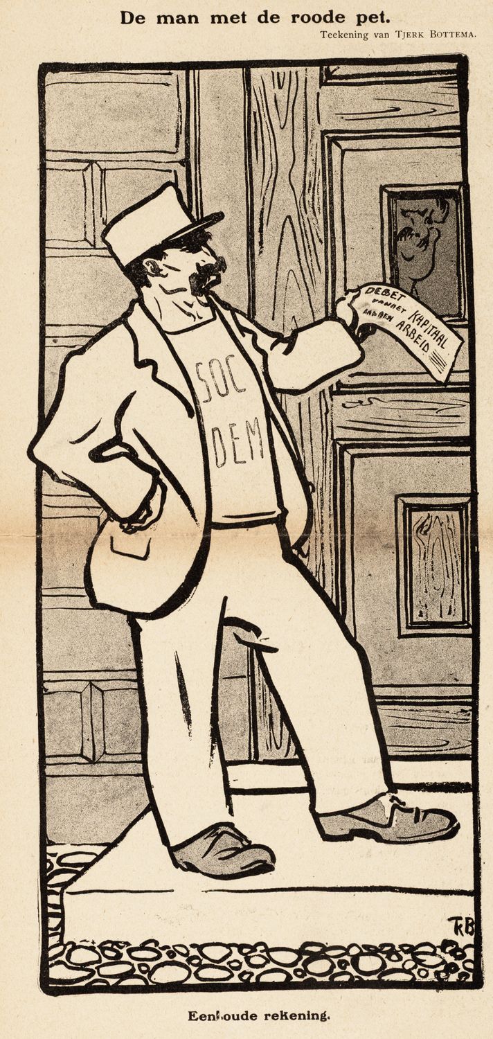Bottema, Tjerk,draughtsman., De man met de roode pet
