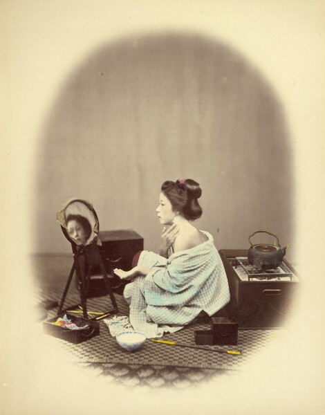 Felice Beato, Woman Using Cosmetics